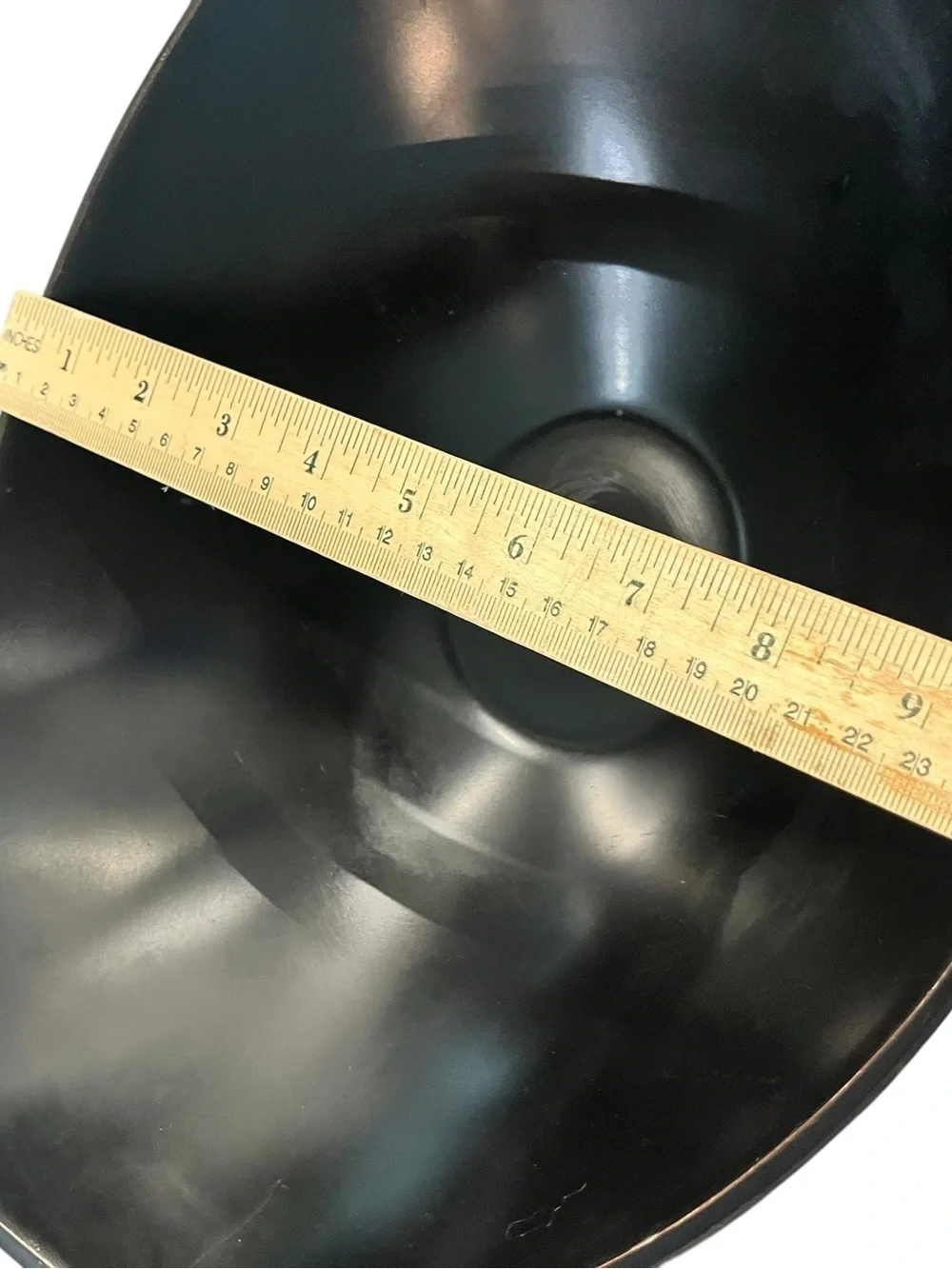 Mid Century Modern MCM Dansk Black Metal Fruit Serving Bowl 12”